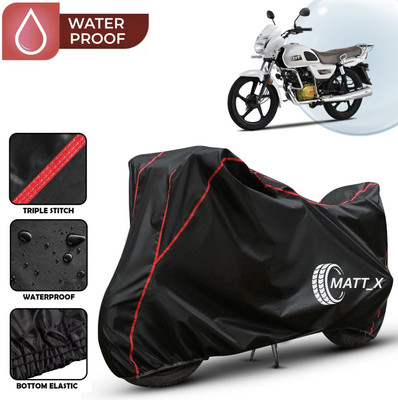 MATT_X Waterproof Two Wheeler Cover for TVS(Radeon, Black, Red)