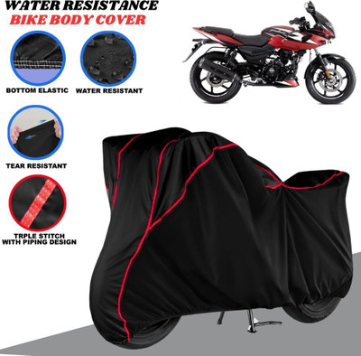 SRP PRODUCT Waterproof Two Wheeler Cover for Bajaj(Pulsar 220F, Black, Red)