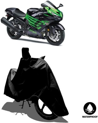 Amexride Waterproof Two Wheeler Cover for Kawasaki(Ninja ZX 14R BS6, Black)