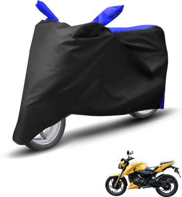 Caronix Waterproof Two Wheeler Cover for TVS(Apache RTR 200, Blue)