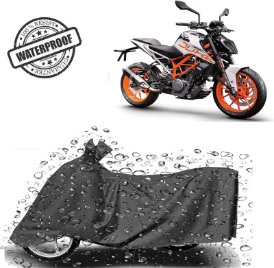 ROYAL AUTO MART Waterproof Two Wheeler Cover for KTM(390 Duke, Grey)