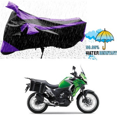 Genipap Two Wheeler Cover for Kawasaki(Versys X 300, Black, Blue)