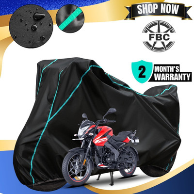 FBC Waterproof Two Wheeler Cover for Bajaj(Pulsar NS125, Black, Blue)