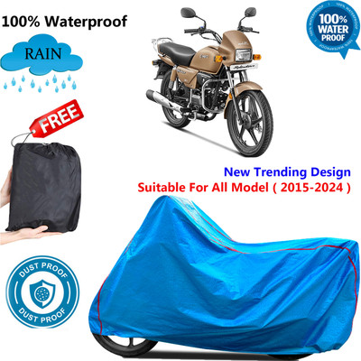 OliverX Waterproof Two Wheeler Cover for Hero(Splendor Plus, Blue)