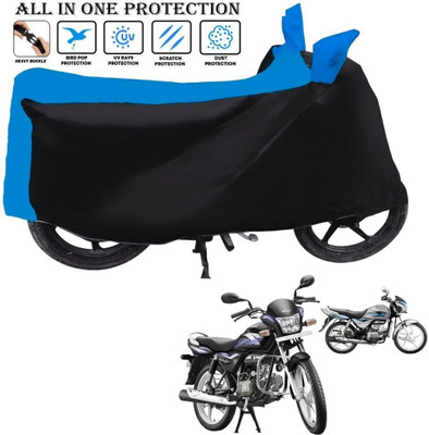 SThanaveX Waterproof Two Wheeler Cover for Hero(Splendor Pro Classic, Black, Blue)