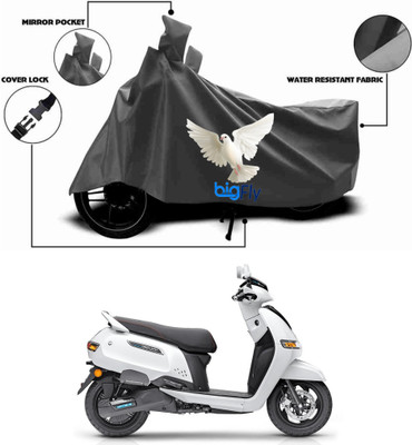 BigFly Two Wheeler Cover for TVS(iQube, Grey)