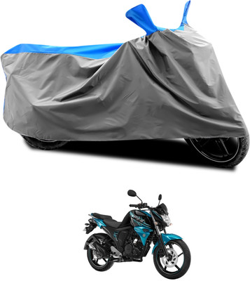 GOSHIV-car and bike accessories Waterproof Two Wheeler Cover for Yamaha(FZ S FI (V 2.0), Grey, Blue)