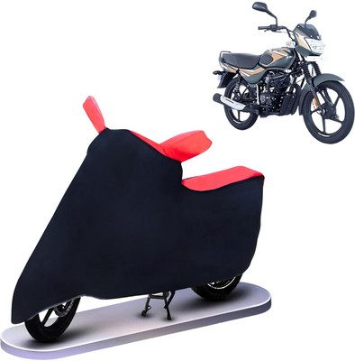 KEDIT Two Wheeler Cover for Bajaj(CT 100, Red, Black)