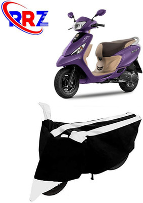 RRZ Waterproof Two Wheeler Cover for TVS(Scooty Zest 110, Black, White)