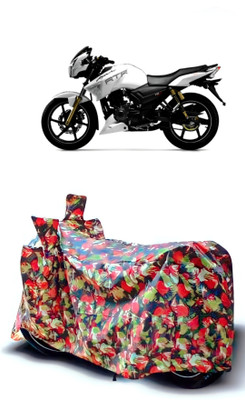 Autofly Waterproof Two Wheeler Cover for TVS(Apache RTR 180, Multicolor)