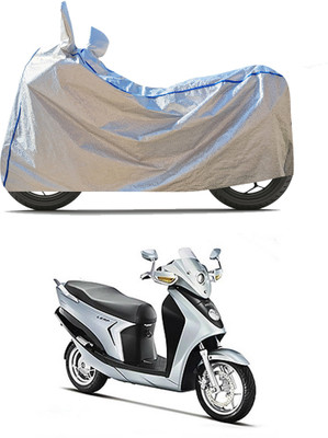 CODOKI Waterproof Two Wheeler Cover for Hero(Leap Hybrid SES BS6, Silver)