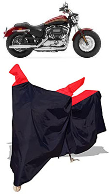 Amexride Two Wheeler Cover for Harley Davidson(1200 Custom, Black)
