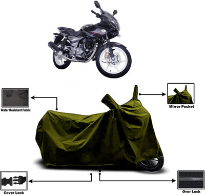 Amexride Two Wheeler Cover for Bajaj(Pulsar 220 DTS-i, Green)