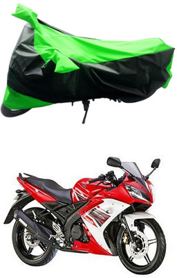Mdstar Waterproof Two Wheeler Cover for Yamaha(YZF R15S, Green, Black)
