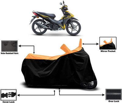 Amexride Two Wheeler Cover for Honda(Blade 125, Orange)