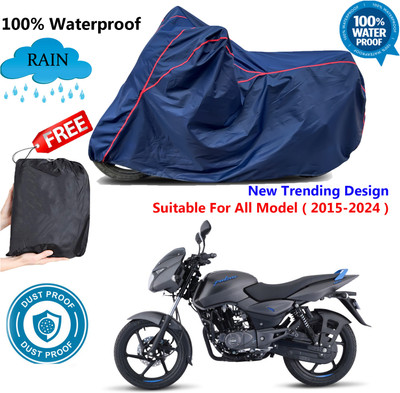 AUTOCAD Waterproof Two Wheeler Cover for Bajaj(Pulsar 125 Neon BS6, Blue, Red)