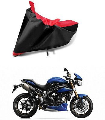 AutoGalaxy Waterproof Two Wheeler Cover for Triumph(Speed Triple, Red, Black)