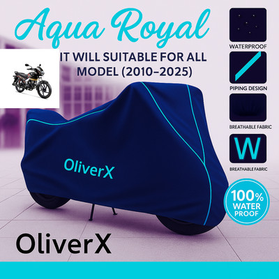 OliverX Waterproof Two Wheeler Cover for Mahindra(Centuro XT, Blue, Red)