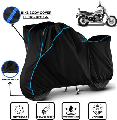 LE PRA Waterproof Two Wheeler Cover for Bajaj(Avenger 220 Cruise, Black, Blue)