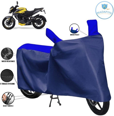 MADAFIYA Waterproof Two Wheeler Cover for Bajaj(Pulsar NS 200, Blue, Multicolor)