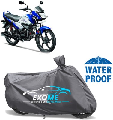 EXOME Waterproof Two Wheeler Cover for Hero(Splendor I Smart, Grey)