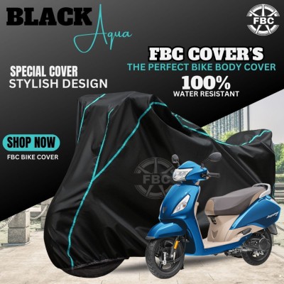 FBC Waterproof Two Wheeler Cover for TVS(Jupiter, Black)