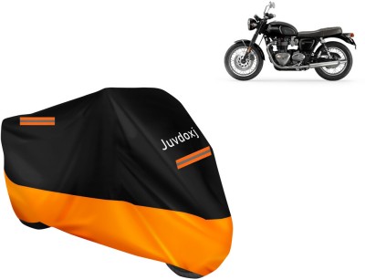 Juvdoxj Waterproof Two Wheeler Cover for Triumph(Bonneville T120 Black BS6, Orange)