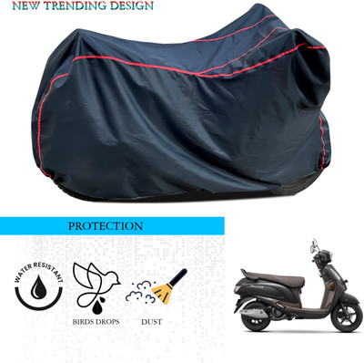 ANTHUB Waterproof Two Wheeler Cover for Suzuki(Access 125, Black)