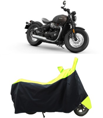 Coxtor Waterproof Two Wheeler Cover for Triumph(Bonneville Bobber BS6, Yellow)