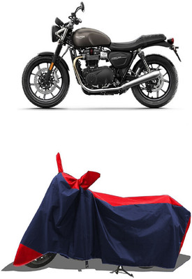 SUGASHRI Waterproof Two Wheeler Cover for Triumph(Street Twin BS6, Red, Blue)