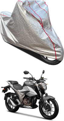 PAGORA Waterproof Two Wheeler Cover for Suzuki(Gixxer 250, Silver)
