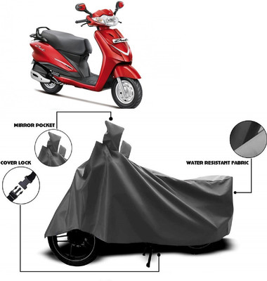 MMSSTAR Waterproof Two Wheeler Cover for Hero(Duet LX 110CC, Grey)