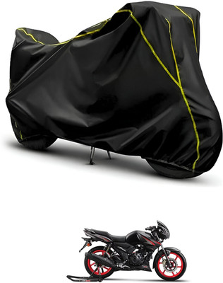 PAGORA Waterproof Two Wheeler Cover for TVS(Apache, Black, Black)