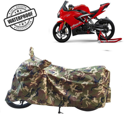 ROYAL AUTO MART Waterproof Two Wheeler Cover for TVS(Apache RR 310, Green, Multicolor)