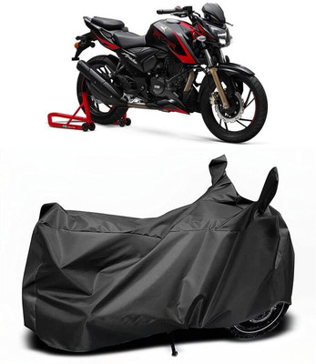 KEDIT Two Wheeler Cover for TVS(Apache RTR 200 4V, Black)