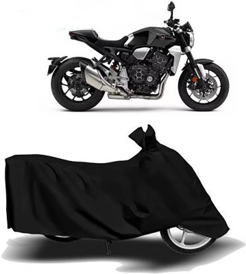 Mdstar Waterproof Two Wheeler Cover for Honda(CB1000R Plus, Black)