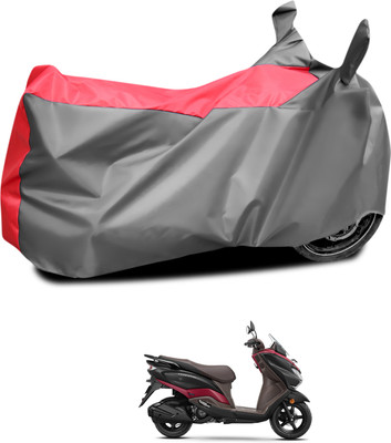 CODOKI Waterproof Two Wheeler Cover for Suzuki(Burgman Street, Grey, Red)