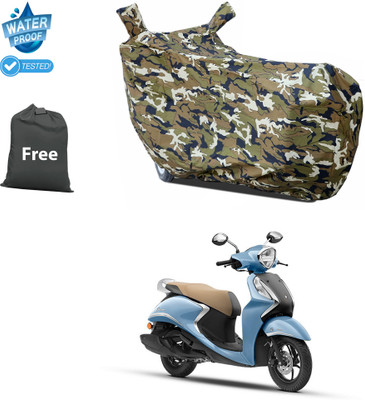 PAGORA Waterproof Two Wheeler Cover for Yamaha(Fascino 125 BS6, Yellow)