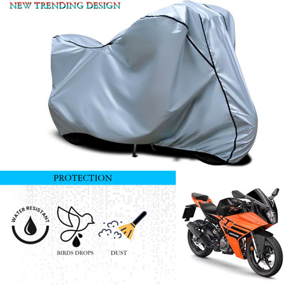 ANTHUB Waterproof Two Wheeler Cover for KTM(RC 125, Silver)
