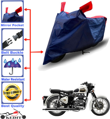 AASHTIK MART Two Wheeler Cover for Royal Enfield(Classic 350 Signals, Red, Blue)