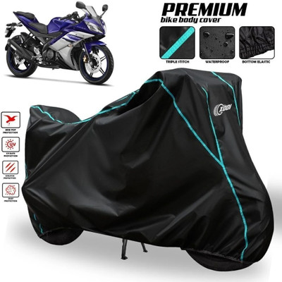 AutoGalaxy Waterproof Two Wheeler Cover for Yamaha(R15 V3, Black, Blue, Multicolor)