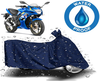 ROYAL AUTO MART Waterproof Two Wheeler Cover for Suzuki(Gixxer SF, Blue)