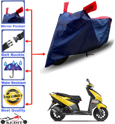 KEDIT Two Wheeler Cover for TVS(Ntorq 125, Red, Blue)