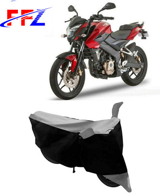 FFZ Waterproof Two Wheeler Cover for Bajaj(Pulsar 200 NS DTS-i, Black, Grey)