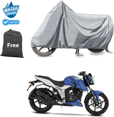 CODOKI Waterproof Two Wheeler Cover for TVS(Apache RTR 160 4V, Silver)