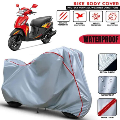 AutoGalaxy Waterproof Two Wheeler Cover for Hero(Pleasure, Silver)