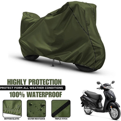 OliverX Waterproof Two Wheeler Cover for Honda(Activa, Green, Black)
