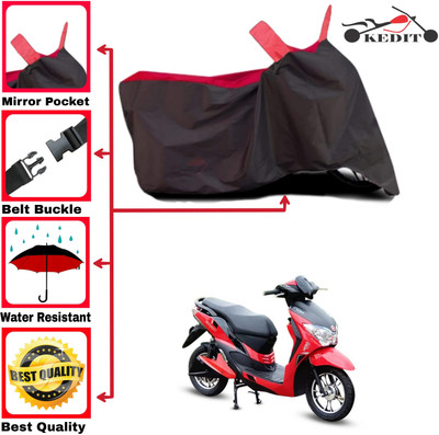 KEDIT Two Wheeler Cover for Hero(Electric Dash BS6, Red, Black)