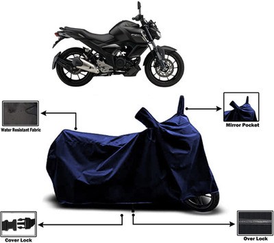 Amexride Two Wheeler Cover for Yamaha(FZS-FI V3 BS6 BS6, Blue)