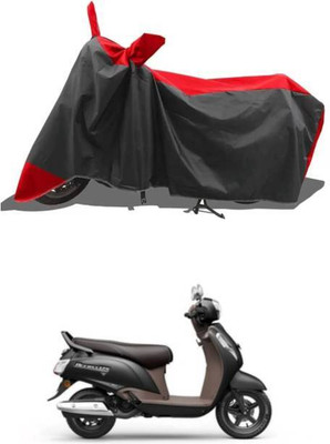 LIFE TO HUB Two Wheeler Cover for Hero, Honda, Bajaj, Ather, TVS, Yamaha(Platina 100, Black, Red)